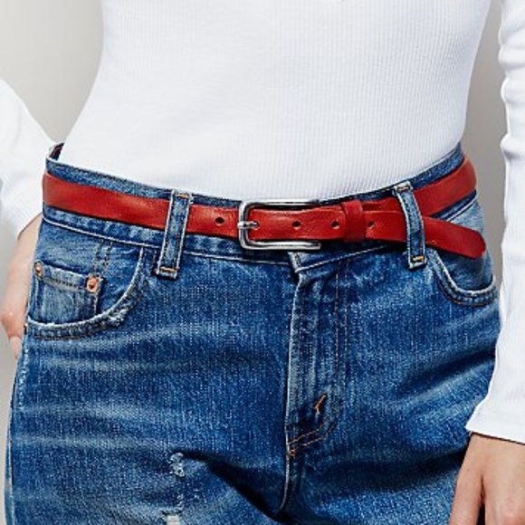 Free People Liebeskind Berlin Belt Orange Red M/L - Picture 1 of 6